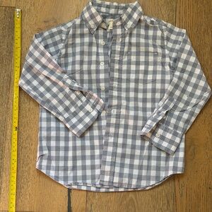Crewcuts Boys Gray & White Gingham Button-Down Shirt